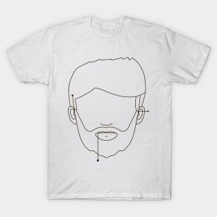 Man Men Gentleman Head T-Shirt